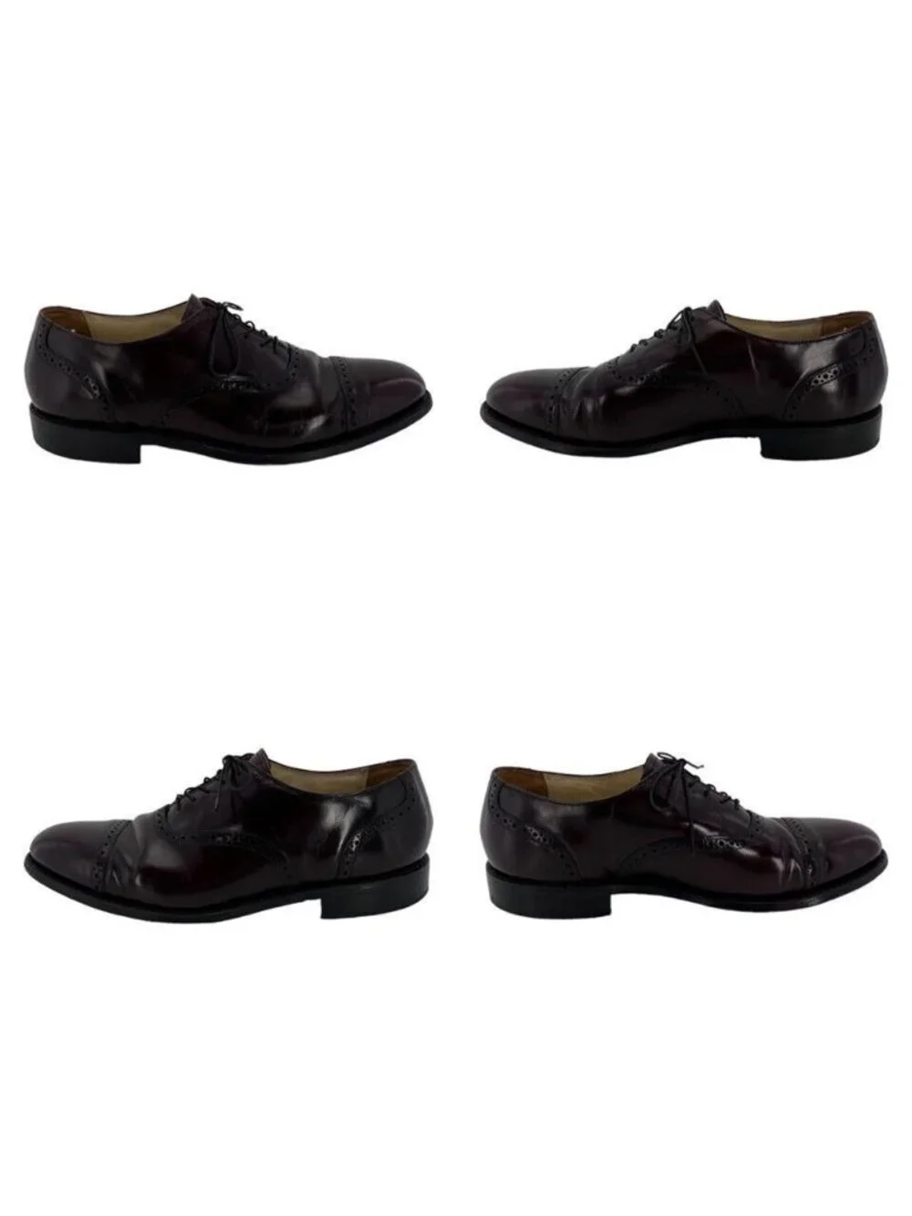 Bostonian Shoe Mens Size 11.5 D Burgandy Impressions Cap Toe Oxfords